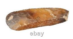 Hache taillée silex orange, origine Danemark, époque Neolithique