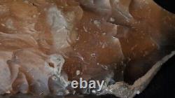 Hache taillée silex orange, origine Danemark, époque Neolithique