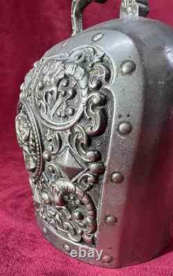 Hand Dinner Bell Cloche Clochette De Table Bronze Ancienne Renaissance 19eme XIX