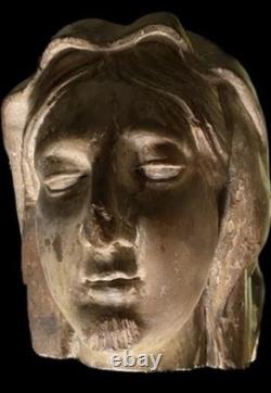 Head Tête Bois Vierge Haute Époque XV Ieme