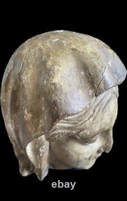 Head Tête Bois Vierge Haute Époque XV Ieme