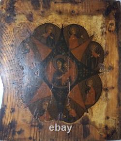 Icône orthodoxe russe du XIXe siècle. Mère de Dieu? Buisson Ardent