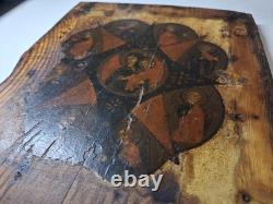 Icône orthodoxe russe du XIXe siècle. Mère de Dieu? Buisson Ardent