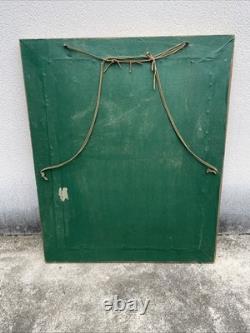 Immaculée Conception Vierge Marie Napoléon 3 Broderie Encadrée 96X78 Bel État