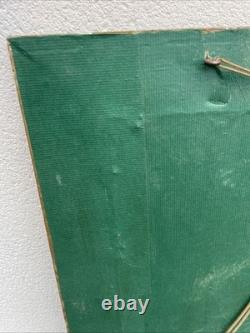 Immaculée Conception Vierge Marie Napoléon 3 Broderie Encadrée 96X78 Bel État