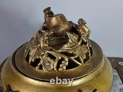 Indochine ancien brûle parfum bronze c. Vers 1900. Très bon état