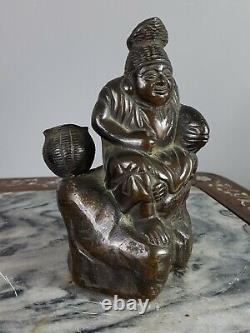 Japon ancienne statuette bronze figurant Ebisu () période Meïji