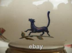 Jardiniere Faience Vase Monture Bronze Choisy Le Roi Fleurs Coupe Modele Au Chat