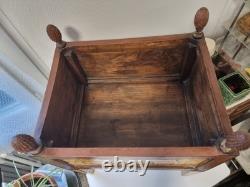 Jardinière cache pot en bois peint XIX ème polychrome decor antique art