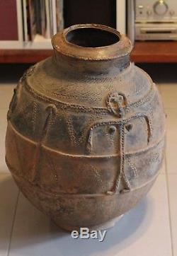Jarre, Art Africain Antiquité du Pays Dogon, enTerre Cuite Vase pansu