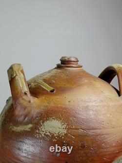 Jarre en grès XXL ancienne XIXe artisanat français Puisaye ancienne bonbonne