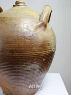 Jarre en grès XXL ancienne XIXe artisanat français Puisaye ancienne bonbonne