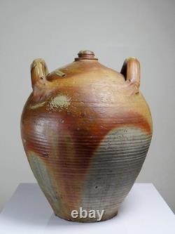 Jarre en grès XXL ancienne XIXe artisanat français Puisaye ancienne bonbonne