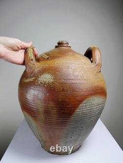 Jarre en grès XXL ancienne XIXe artisanat français Puisaye ancienne bonbonne