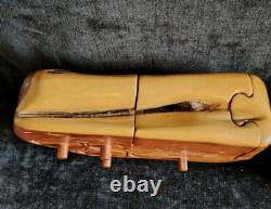 Joli Duo De Boîtes De Craig Boland En Cèdre, Art Populaire Americain Année 70