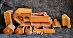 Joli Duo De Boîtes De Craig Boland En Cèdre, Art Populaire Americain Année 70