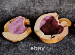 Joli Duo De Boîtes De Craig Boland En Cèdre, Art Populaire Americain Année 70