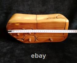 Joli Duo De Boîtes De Craig Boland En Cèdre, Art Populaire Americain Année 70