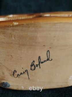 Joli Duo De Boîtes De Craig Boland En Cèdre, Art Populaire Americain Année 70