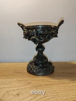 Jolis ANCIENNE PETIT COUPE VIDE POCHE BAGUIER EN BRONZE décor Salamandre Normand