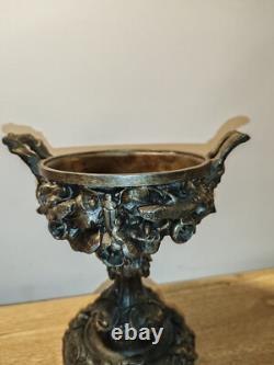 Jolis ANCIENNE PETIT COUPE VIDE POCHE BAGUIER EN BRONZE décor Salamandre Normand