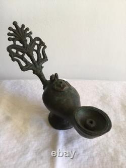 LAMPE À L'HUILE BRONZE STYLE ANTIQUE/19 ème