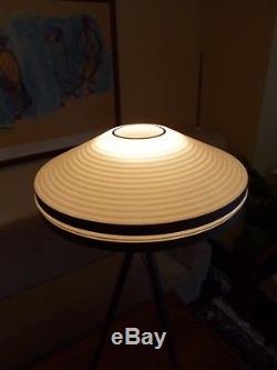 Lampe tripode teck design scandinave ufo d'époque 60