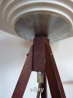 Lampe tripode teck design scandinave ufo d'époque 60