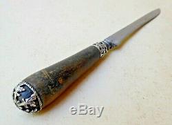 Long couteau à gibier, XVIIe siècle, corne et argent, Big Game Knife, 17thc