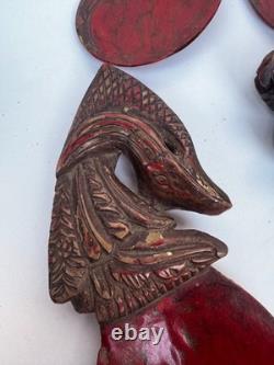 Lot 4 Cuillères Rituelles Anciennes Sculptée TIMOR Indonésie Art Premie