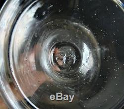 Loupe à eau en verre soufflé de dentelière 18ème lampe Pontil