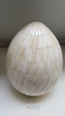 MARQUETERIE Grand ouf en mosaïque d'OS Réalisation exceptionnelle 1870 A