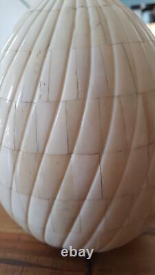 MARQUETERIE Grand ouf en mosaïque d'OS Réalisation exceptionnelle 1870 A