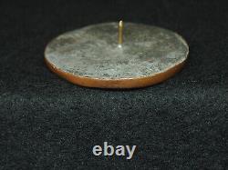 MATRICE DE SCEAU CUIVRÉ FOURRÉ AU PLOMB 48mm TOUR FLEUR DE LYS BLASON ROYAL