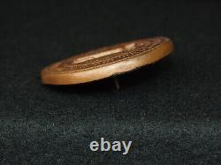 MATRICE DE SCEAU CUIVRÉ FOURRÉ AU PLOMB 48mm TOUR FLEUR DE LYS BLASON ROYAL