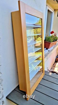 MEUBLE VITRINE POUR COLLECTIONEUR 8 ETAGES BOIS DORÉ 74 x 45 CM
