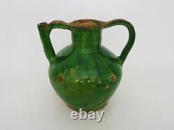 Magnifique chevrette, orjol pichet à eau poterie en terre cuite vernissé