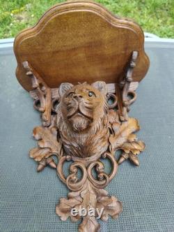 Magnifiques Paires de CONSOLES/ ETAGERE De La Forêt Noire Bois Sculpté Ancien