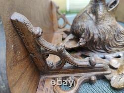 Magnifiques Paires de CONSOLES/ ETAGERE De La Forêt Noire Bois Sculpté Ancien
