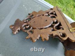 Magnifiques Paires de CONSOLES/ ETAGERE De La Forêt Noire Bois Sculpté Ancien