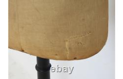 Manequin tailles 44 de couturière en tissu piétement tripode en bois noirci