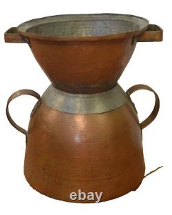 Marmite en cuivre / couscoussier en cuivre 19 eme