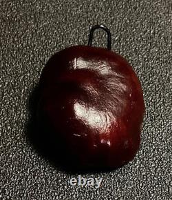 Marron sculpté portait d'homme de profil travail d'art populaire XIXème