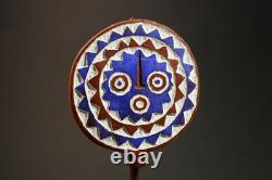 Masque solaire africain Bwa objet de collection d'art populaire en bois