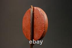 Masque solaire africain Bwa objet de collection d'art populaire en bois