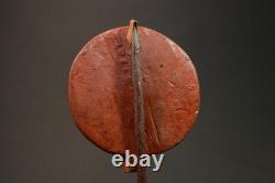 Masque solaire africain Bwa objet de collection d'art populaire en bois