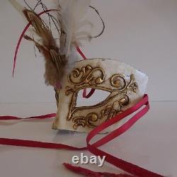 Masque vénitien fait main authentique vintage signature PN1964