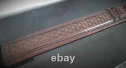 Montants en bois sculptés-Reliefs motifs campagnards en Hêtre sculptés-Estaminet