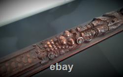 Montants en bois sculptés-Reliefs motifs campagnards en Hêtre sculptés-Estaminet