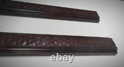 Montants en bois sculptés-Reliefs motifs campagnards en Hêtre sculptés-Estaminet